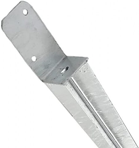 Universal Post Anchor for Impact L, Post Anchor Hot-Dip Galvanised Impact Sleeve Post Anchor Steel Silver_028